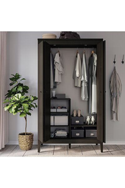 erorex Storage box with lid, dark grey, 25x36x15 cm