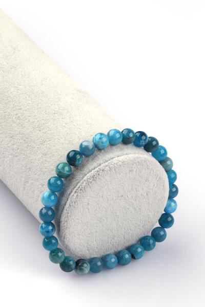 Alibaba Doğaltaş Apatite Natural Stone Bracelet 6mm Sphere Cut