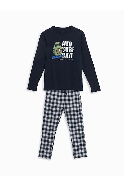 LC Waikiki Gray Standard Fit Men's Pajama Set
