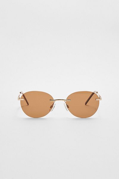 Stradivarius Oval metal sunglasses