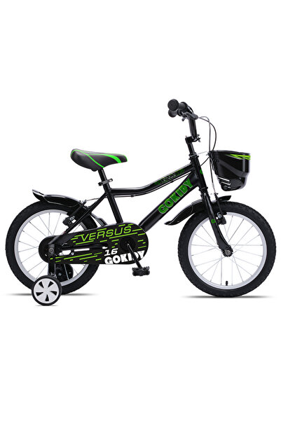 Gokidy Versus 16" Siyah-Yeşil Çocuk Bisikleti