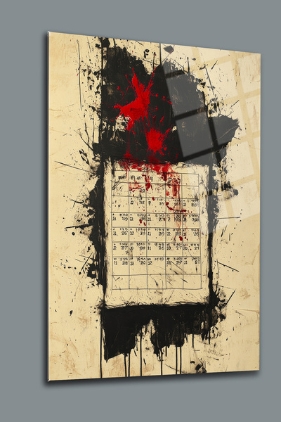 glassartdesign Pictură din sticlă calendar Pictură modernă Pictură abstractă ...