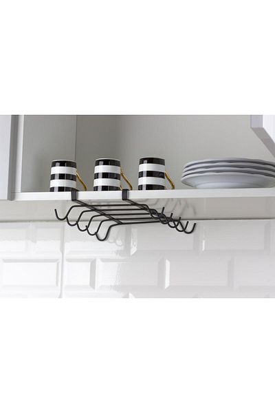 Okyanus Home Black Hanging Cup Holder