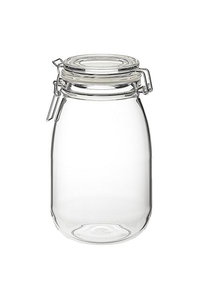 erorex Jar with lid, clear glass, 1.8 l