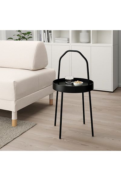 erorex Side table, black, 38 cm