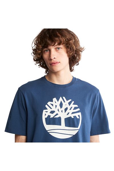 Timberland Men's Kennebec River Tree Logo Bluet-Shirt