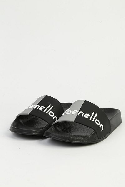 Benetton BN-1433 Model Negru Gri Papuci de damă