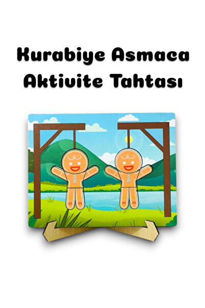 Karter İnovasyon Cookie Hanging,Man Hanging Game Toy,Educational Toy, Wooden Toy