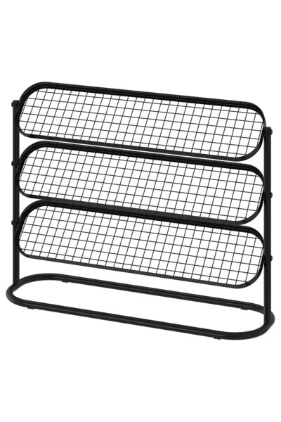 Generic رف أحذية، أسود، 76x24x59 سم