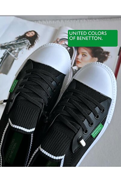 United Colors of Benetton BNT-10233 Benetton,Tamamı Triko Özel Seri Kadın Günlük Ayakkabı - Siyah