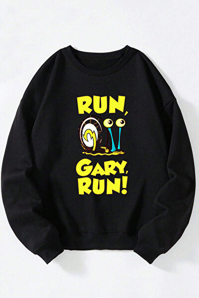 Anetos Φούτερ Run Grey Rın Unisex Μαύρο από βαμβακερό πουλόβερ με λαιμόκοψη