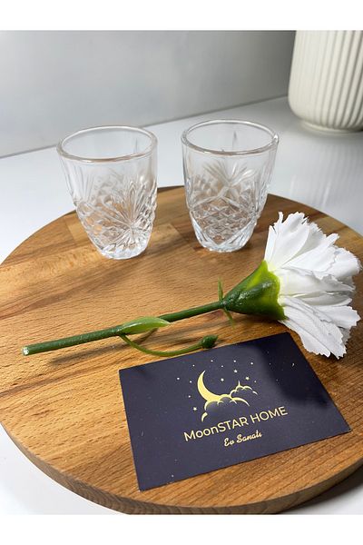 Madame Coco Aron 4-Piece Mini Coffee Side Glass Set 70 ml