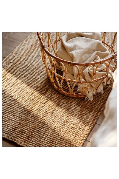 erorex Rug, flatwoven, natural, 133x195 cm