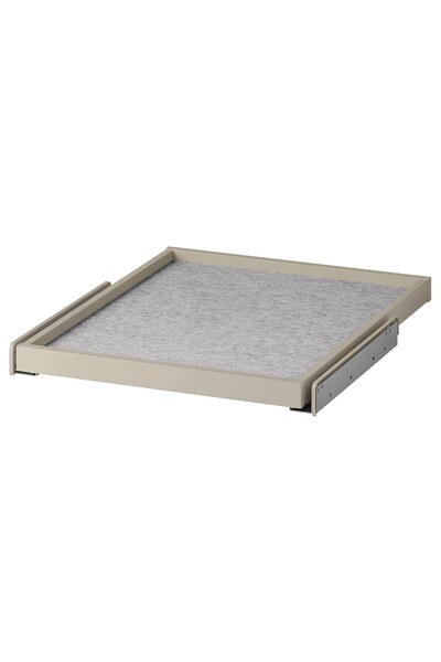 Generic Pull-out tray with drawer mat, grey-beige/light grey, 50x58 cm