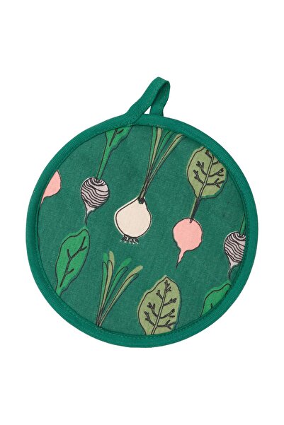 Generic Pot holder, patterned/dark green