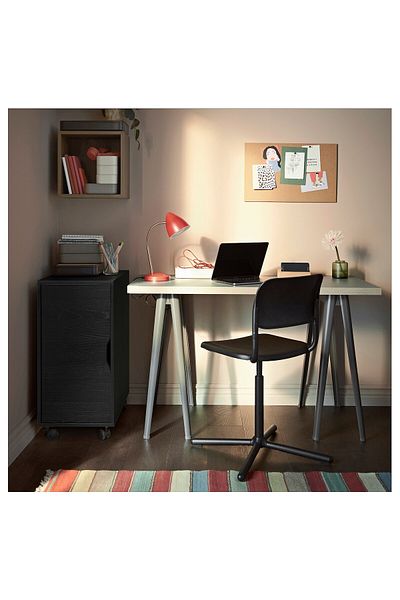 erorex Storage unit on castors, black-brown/black, 36x76 cm