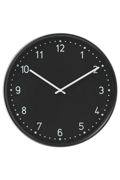 erorex Wall clock, black, 38 cm