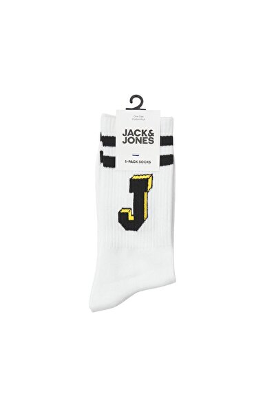 Jack & Jones 12250749 Jacsingle J Tennis Çorap Sn Beyaz-Siyah