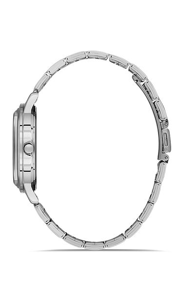 Romanson Tm4201Mm1Ja36R Silver Color Men's Wristwatch with Steel Cord Calendar