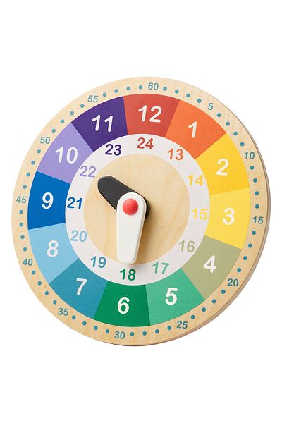 erorex Educational wooden clock, multicolour, 25 cm