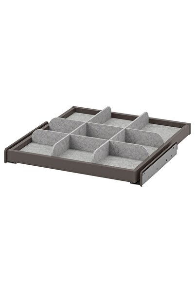 Generic Pull-out tray with divider, dark grey/light grey, 50x58 cm