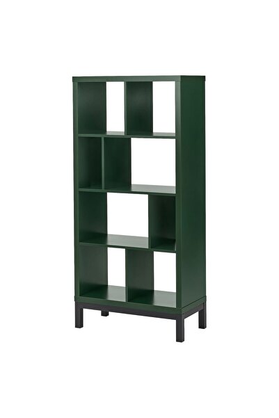 Generic Shelving unit with underframe, dark green/black, 77x39x164 cm