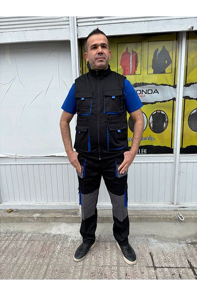 Elzem Avangard Vest and Pants Set of Bottom Top