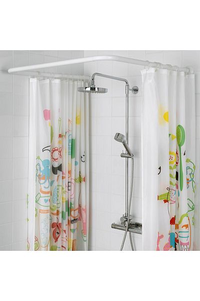 erorex Shower curtain rod, white