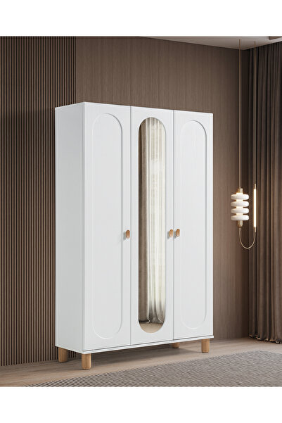 Pema Home Masal %100 Mdf Membran 3 Kapaklı Dolap Gardırop