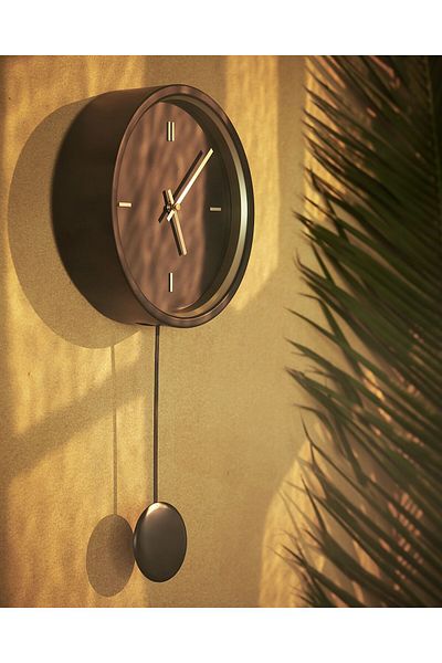 erorex Wall clock, black, 26 cm