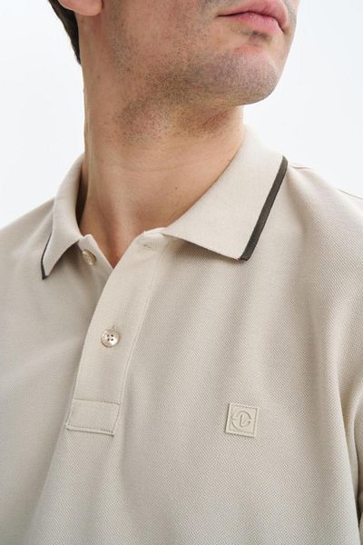 Arma Ανδρικό μπλουζάκι μπεζ Oversize Basic 100% βαμβακερό γιακά πόλο Y 29374870202