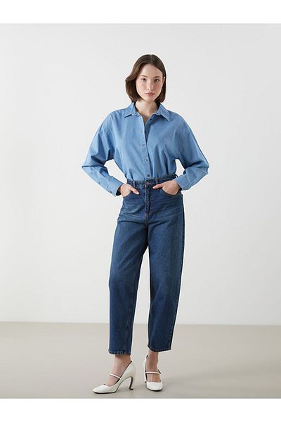 LC Waikiki Cămașă de jeans pentru femei LCW ECO Oversize