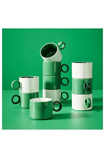 erorex Mug, white/green, 30 cl