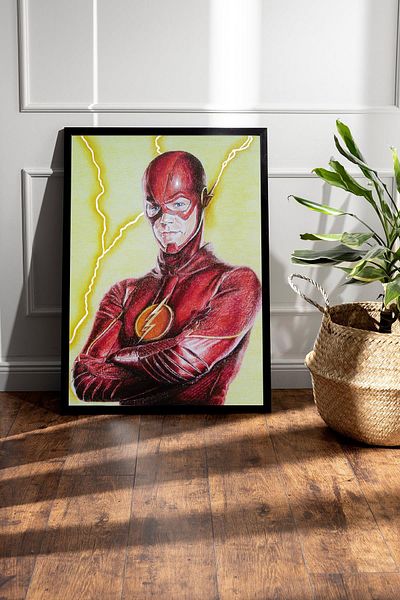 Saturn The Flash Framed Painting - Pictură poster de film