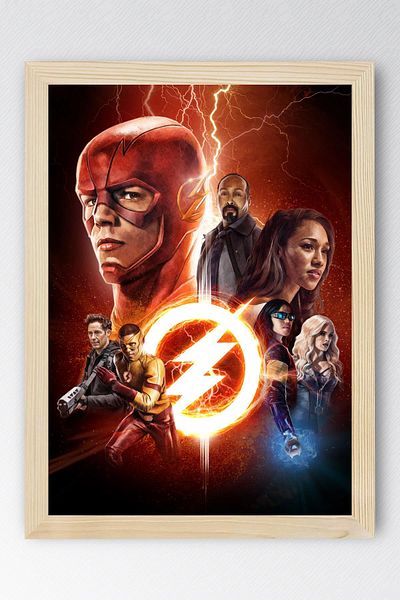 Saturn The Flash Framed Painting - Movie Poster Painting
