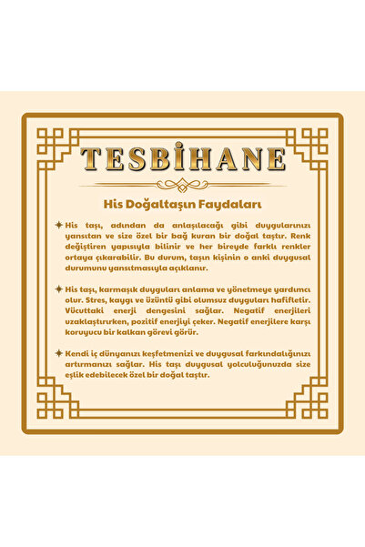 Tesbihane Alpaka Püsküllü Kırmızı Mineli Arpa Kesim His Taşı Tesbih