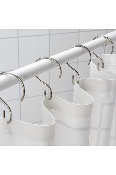 erorex Shower curtain ring, stainless steel colour