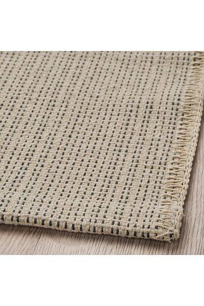 erorex Rug, flatwoven, natural/black, 50x80 cm
