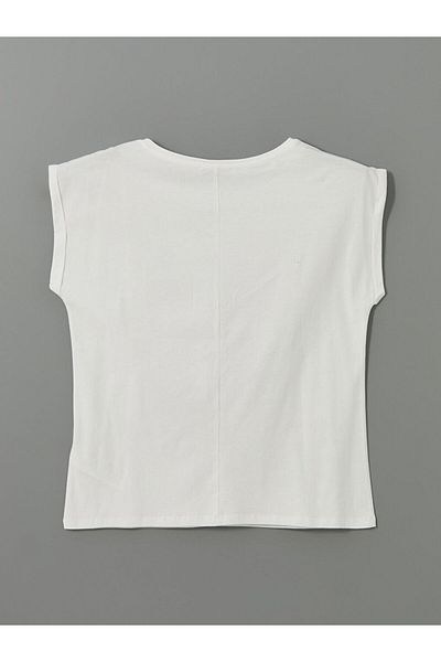 LC Waikiki Tricou de damă cu imprimeu cu decolteu rotund de sezon nou - S5LK38Z8