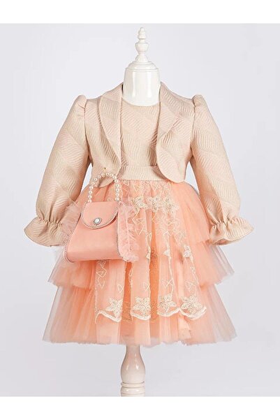CRASSİ Kız Çocuk Elbise Ceketli Tüllü Çantalı
