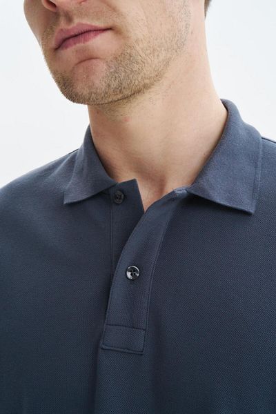 Arma Ανδρικό μπλουζάκι με γιακά πόλο σε γκρι Oversize Basic 100% βαμβάκι 29374870302