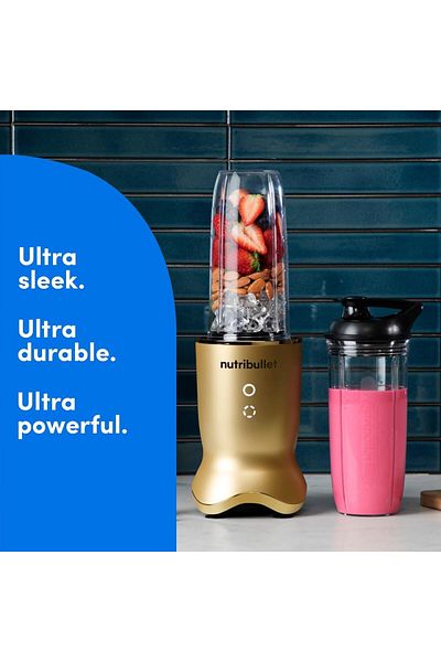 Nutribullet Ultra 1200W High-Speed Blender, Multi-Functional, Quiet Motor, Rapid Extractor Blade, Gold