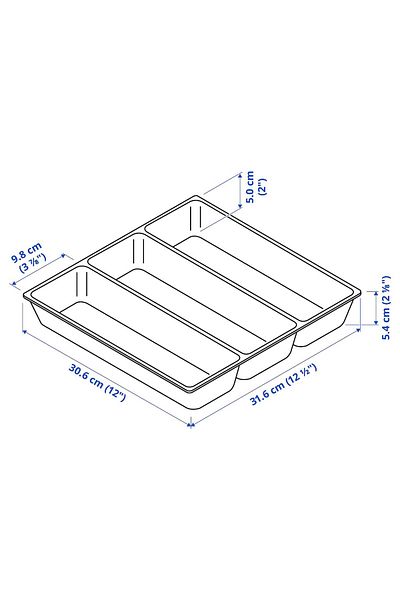 erorex صينية أدوات المائدة، بيضاء، 32×31 سم