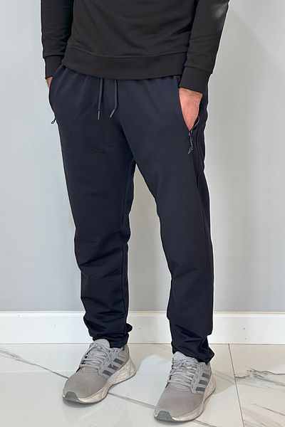 REMSA Ανδρικό παντελόνι Navy Blue - ίσια μέση, ελαστικό πόδι, 3 τσέπες 24702