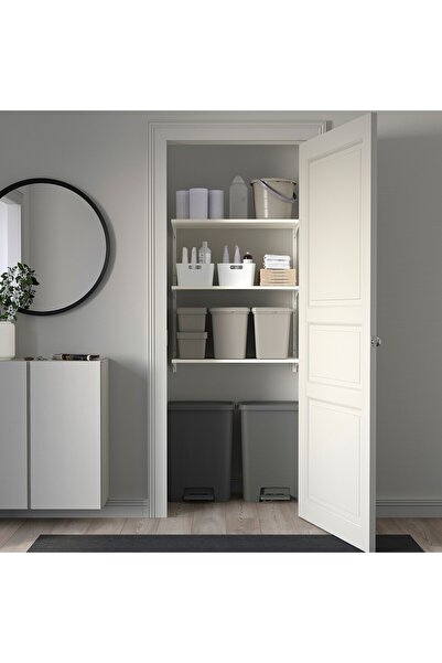 erorex Pedal bin, dark grey, 50 l