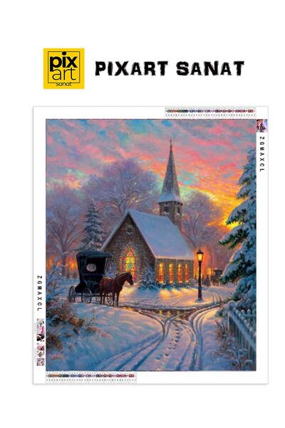pixartsanat Kış Masalı 40x50 PixArt Sanat Elmas Mozaik Tablo Diamond Türkiye
