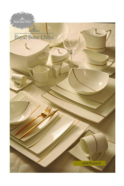 Royal Bone China Royal Yemek Takımı Odet Gold 75 Parça