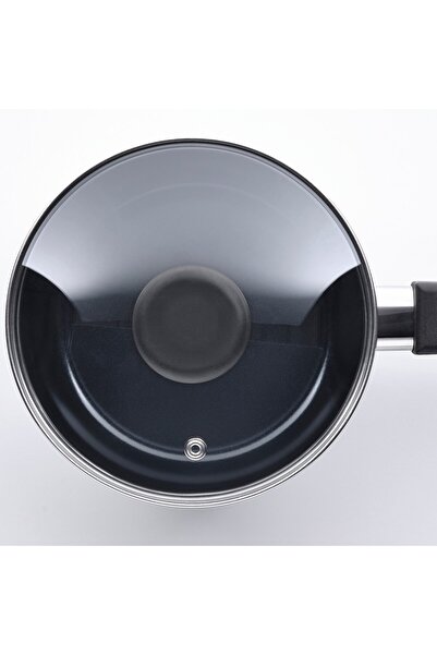 erorex Saucepan with lid, non-stick coating clear glass/stainless steel, 2 l