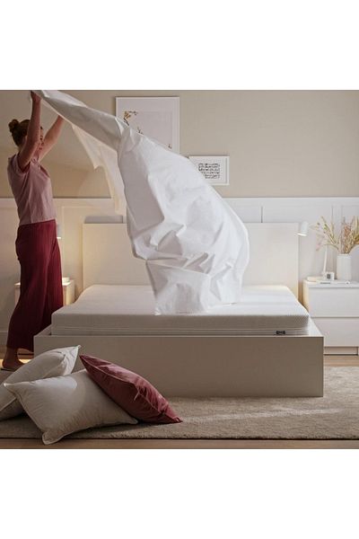 erorex ملاءة سرير، بيضاء، 140×200 سم