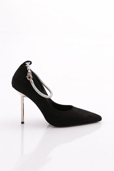DGN 4526 Model Black Women's Heeled Shoes - Calf